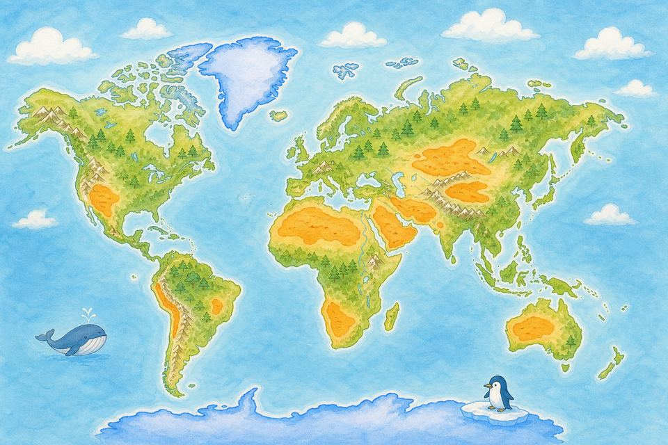 世界沙漠分布